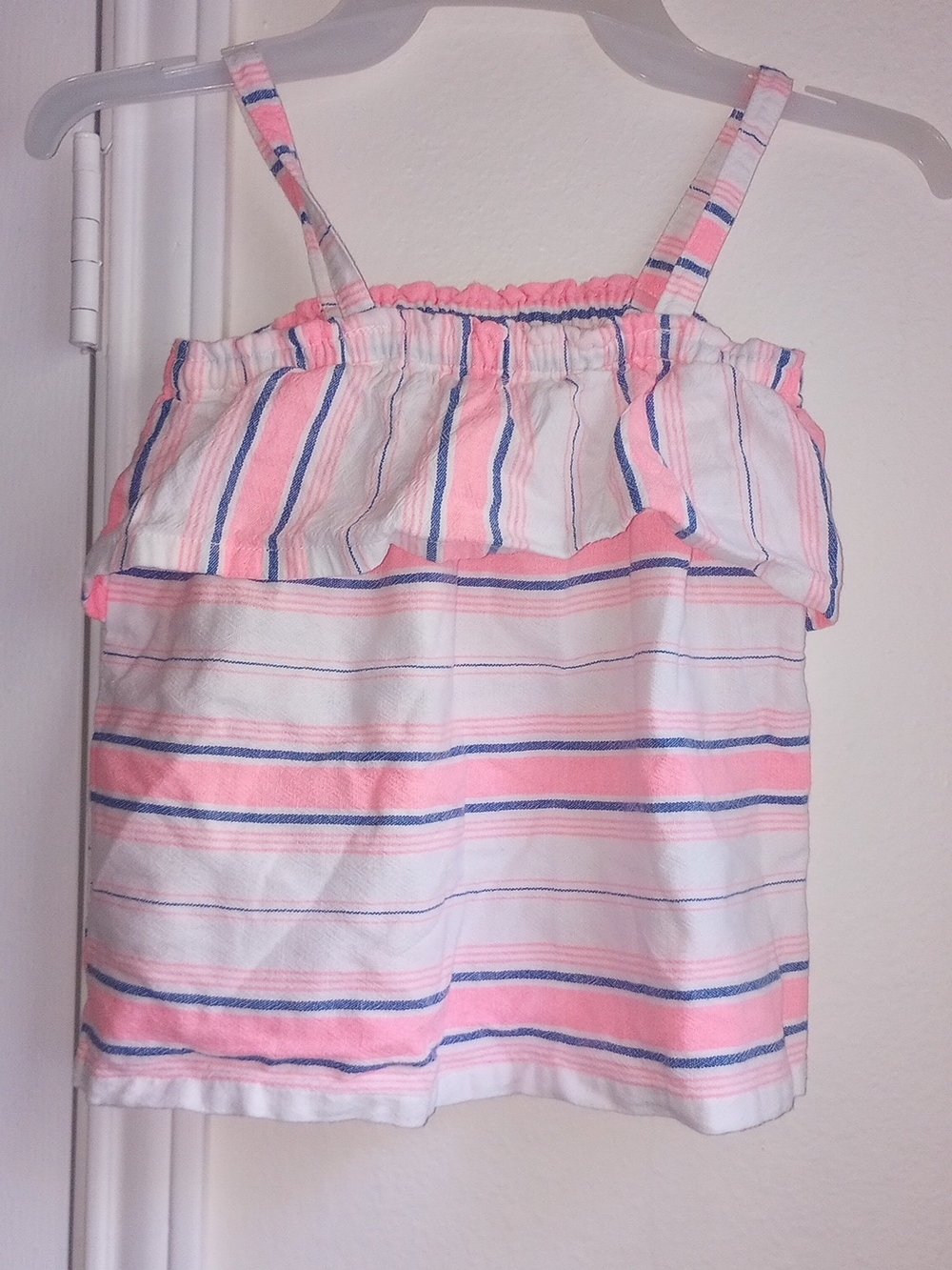 Carter's Kid Girls Spaghetti Multicolor Stripe Blouse Size 6/6x